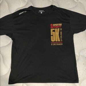 Craft Black and Gold Spartan Sprint 5K Finisher Men's Tee